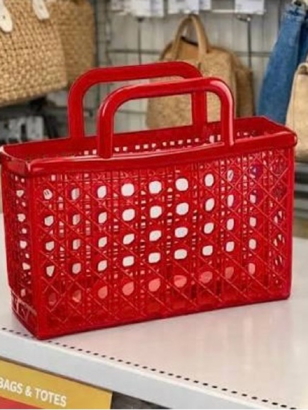Red Jelly Mini Tote Bag - Fashionable Everyday Carry